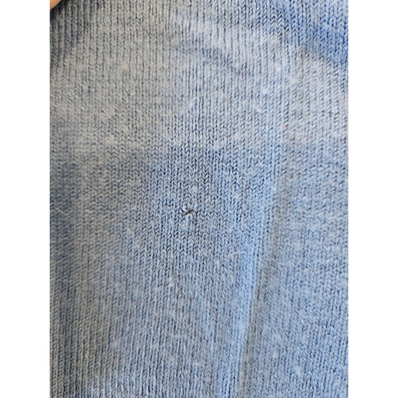 Vtg La Mode Lite Beer Logo V-Neck Sweater Blue Sz S Cashmerlon Miller Lite - Picture 9 of 9